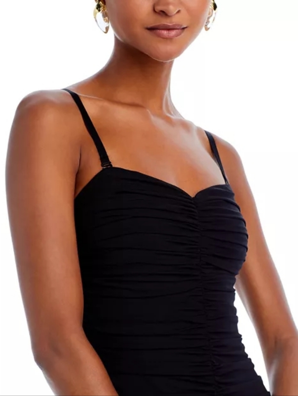 L'Agence Caprice Mesh Midi Dress in Black Size 6 - Picture 4 of 7